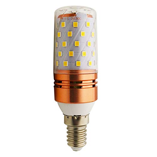 LED Mais Glühbirne E14 12W 120W Entspricht Glühbirnen Nicht dimmbar 3000K Warmweiß 1200 lm Kleine Edison-Schraube Kerze Leuchtmittel (1er-Pack) von Chao Zan