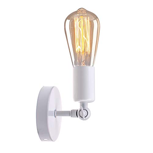 Chao Zan Metall Wandleuchte, Wandstrahler mit dreh-und schwenkbarem Spot im moderne Wandlampe Design, E27-Fassung/max 40 Watt, weiß von Chao Zan