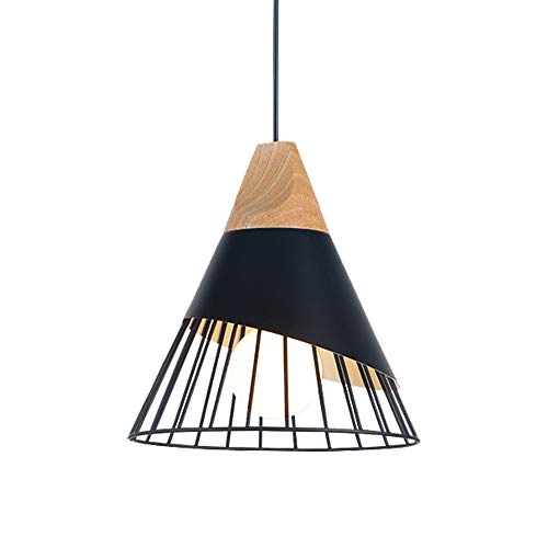 Retro Metall Pendelleuchte schwarz Käfig E27 Industrielle Pendelleuchte Vintage Pendelleuchte Vintage aus Metall Deckenleuchte Kronleuchter Retro Deckenleuchte Metall Retro Antik Pendelleuchte von Chao Zan