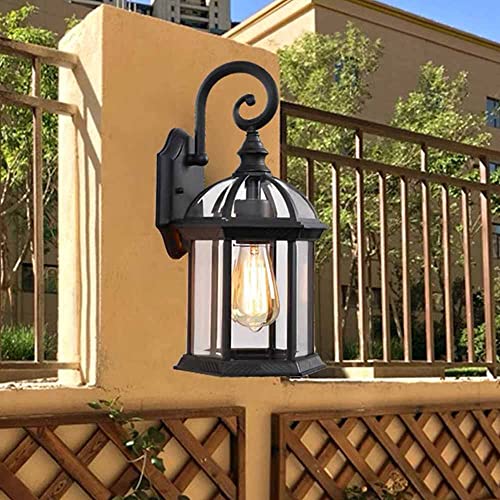 Wandleuchte antik E27 LED Wandlampe aus Aluminium Glasschirm Draussen Aussen Wandlampe wasserdichte Retro Terrassenlampe Außenlampe Innen für Garten Terrasse Weg Lampe Leuchten außen Balkon Flur Wandleuchte antik E27 LED Wandlampe aus Aluminium Glasschirm Draussen Aussen Wandlampe wasserdichte Retro Terrassenlampe Außenlampe Innen für Garten Terrasse Weg Lampe Leuchten außen Balkon Flur von Chao Zan