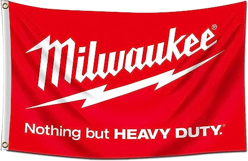 Milwaukee-Flagge, Nothing But Heavy Duty Equipment Hardware Werkzeuge, 90 x 150 cm, Banner für Studentenwohnheim, Zimmer, Männerhöhle, Garage von Chaoggod