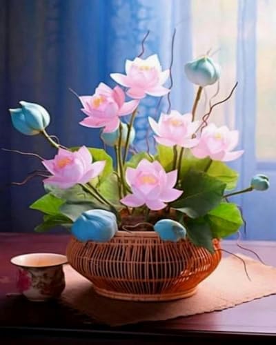 Chaozhirui Kreuzstich-Stickset Lotus 11CT Beliebtes Stickset DIY Basteln Heimdekoration Handgemachtes Stickset-40X50CM Chaozhirui Kreuzstich-Stickset Lotus 11CT Beliebtes Stickset DIY Basteln Heimdekoration Handgemachtes Stickset-40X50CM von Chaozhirui