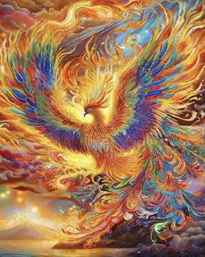 Chaozhirui Kreuzstich-Stickset Phoenix 11CT Beliebtes Stickset DIY Basteln Heimdekoration Handgemachtes Stickset-40X50CM Chaozhirui Kreuzstich-Stickset Phoenix 11CT Beliebtes Stickset DIY Basteln Heimdekoration Handgemachtes Stickset-40X50CM von Chaozhirui