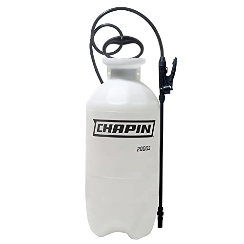 Chapin 20003 Made in USA 3 Gallonen Rasen- und Gartenpumpen-Drucksprüher, zum Sprühen von Pflanzen, Gartenbewässerung, Rasen, Unkraut und Schädlingen, durchscheinendes Weiß von Chapin International