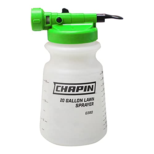 Chapin G390 Schlauchendsprüher für wasserlösliche Materialien, 7,8 l, 32 oz Tank, Fingerkontrolle und Rückflussverhinderung, zum Sprühen von Rasen, Unkraut, Insekten, Düngemitteln, durchscheinendes von Chapin International