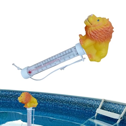 Animals Pool-Temperaturmonitor, Poolschwimmer-Temperaturmesser - Boje Cartoon Float Gauge | Großes, einfach und genau ablesbares Wassertemperaturmessgerät für Spas und Aquarien von Chappal