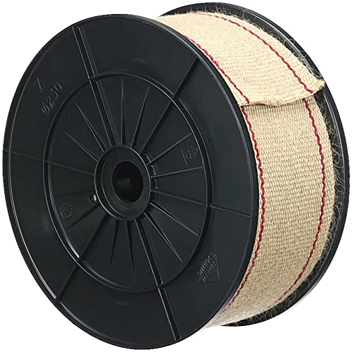 Chapuis B/GJ220 Gurt Jute Breite 85 mm 20 m Spule, naturfarben gestreift rot ecru/rot von Chapuis