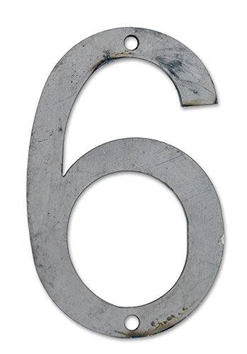 Chapuis cpa6 Nummer zum überstreichen 6 Polizei Arial Stahl, grau, 12 cm von Chapuis