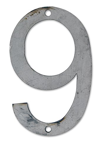Chapuis cpa9 Nummer zum überstreichen 9 Polizei Arial Stahl, grau, 12 cm von Chapuis