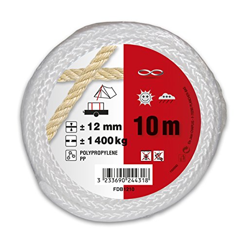 Chapuis fdb1210 Polypropylen-Schnur, geflochten, Maximalbelastung – Résistance à la Rupture Ungefähre 1, 4 t – Durchmesser 12 mm – Länge 10 m – weiß Chapuis fdb1210 Polypropylen-Schnur, geflochten, Maximalbelastung – Résistance à la Rupture Ungefähre 1, 4 t – Durchmesser 12 mm – Länge 10 m – weiß von Chapuis