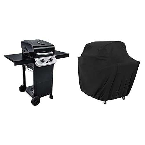 Char-Broil Convective 210 B - 2 Brenner Gasgrill, Schwarz & Amazon Basics - Gasgrill-Abdeckung - Klein, Schwarz von Char-Broil