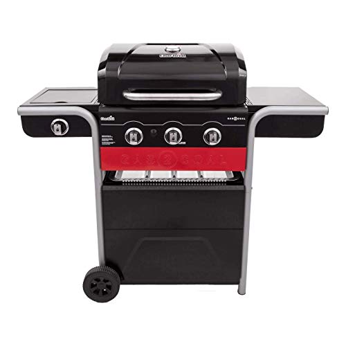 Char-Broil Gas2Coal® 330 Hybrid Grill - 3 Brenner Gas & Kohlegrill mit Seitenbrenner, Schwarz. & Amazon Basics - Gasgrill-Abdeckung - Mittel, Schwarz von Char-Broil