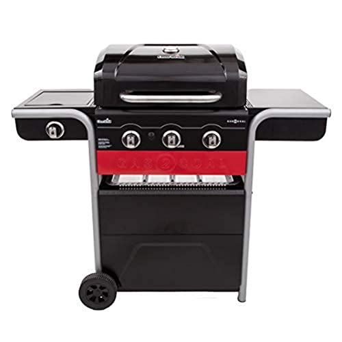 Char-Broil 140 721 Gas2Coal 330 Hybrid Grill - 3 - Brenner Gas & Kohlegrill mit Seitenbrenner, Schwarz von Char-Broil