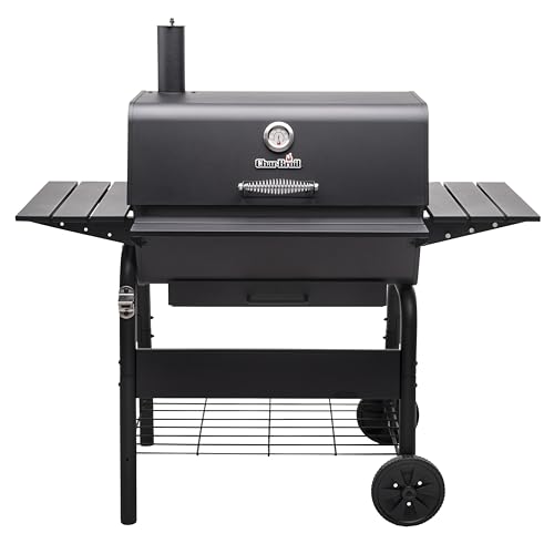 Char-Broil Holzkohlegrill L Grill, verstellbarer Holzkohlerost, ausziehbar zum Offset-Räucherofen von Char-Broil