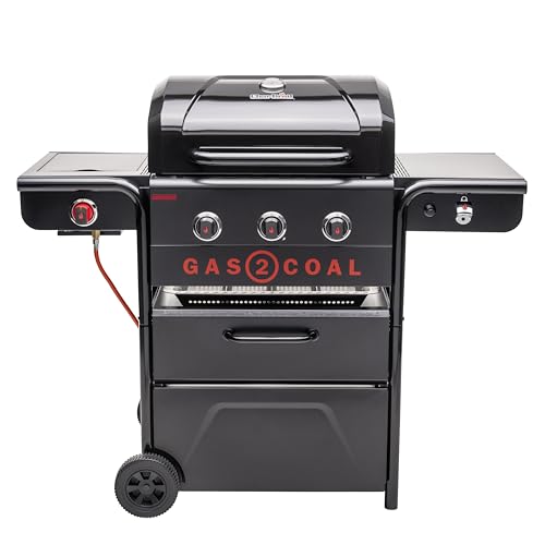 Gas2Coal 2.0 330 Special Edition 3+1-Brenner Hybridgrill, Patentierte Holzkohleschale, 900 °C Sear-Brenner & extra Grillplatte von Char-Broil