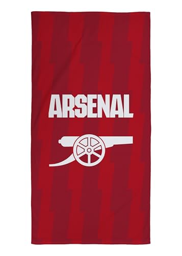 CHARACTER WORLD Offizielles Arsenal FC Handtuch | Superweiches Gefühl, Blitz Fußballclub Design | Perfekt für Zuhause, Bad, Strand & Schwimmbad | Eine Größe 75cm x 150cm | 100% Baumwolle von Character World