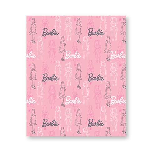Character World Barbie offiziell lizenzierte Fleecedecke | Figuren Schlafzimmer Design | Warmer, superweicher Überwurf von Barbie