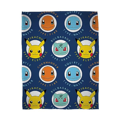 Character World Offizielle Pokemon Fleece-Überwurfdecke | superweicher, Warmer Überwurf, Gotta-Design mit Pikachu | perfekt für Zuhause, Schlafzimmer, Übernachtungen und Camping | Größe 100 x 150 cm von Character World