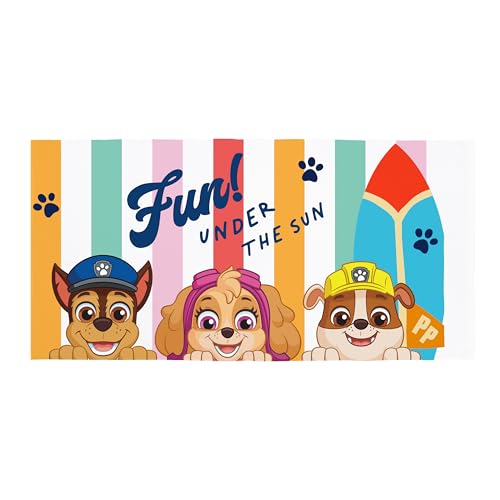 Character World Offizielles Paw Patrol Kinder-Handtuch, superweiches Gefühl, sonniges Design mit Chase und Skye, perfekt für Zuhause, Bad, Strand und Schwimmbad, Einheitsgröße, 70 cm x 140 cm Character World Offizielles Paw Patrol Kinder-Handtuch, superweiches Gefühl, sonniges Design mit Chase und Skye, perfekt für Zuhause, Bad, Strand und Schwimmbad, Einheitsgröße, 70 cm x 140 cm von Character World