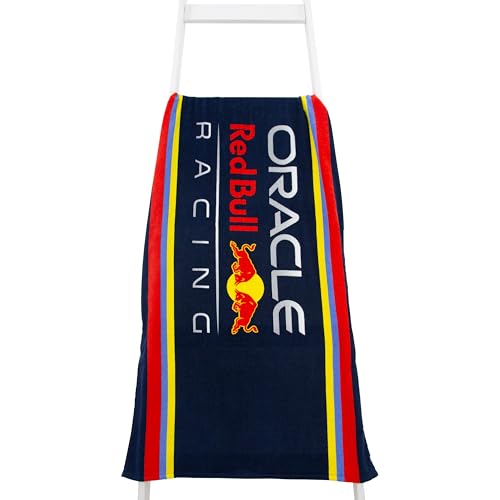 Character World Offizielles Red Bull Racing Handtuch | Superweiches Gefühl, dreifarbiges Formel Eins Team Design | Perfekt für Haus, Bad, Strand & Schwimmbad | Eine Größe 75cm x 150cm | 100% Baumwolle von Character World