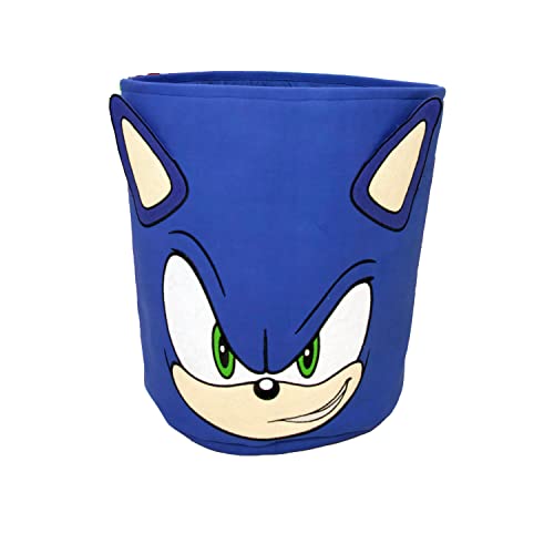 Character World Sonic the Hedgehog Offizieller Aufbewahrungskorb | Sonic Head Design, Spielzeugkiste Wäschekorb | Organizer für Kinderzimmer, Kinderspielzimmer | 38 x 31 x 31 cm Baumwollleinen von Character World