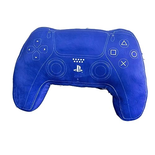 Character World: Offiziell Lizenziertes Kissen in Form eines Playstation-Controllers, Handset-Design, gefülltes Plüschkissen | Perfekt für Schlafzimmer oder Gaming-Dekor, Blau von Playstation