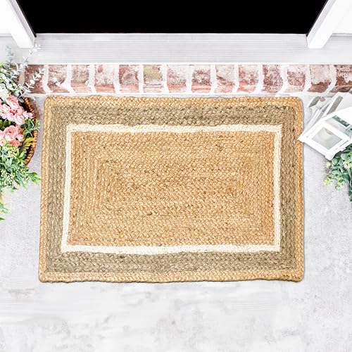 Chardin home 43,2 x 73,2 cm Jute-Fußmatte, handgefertigt, geflochtener Naturfaser-Teppich, wendbar, für drinnen und draußen, langlebig, Eingangsteppich, umweltfreundlich, rustikale Chardin home 43,2 x 73,2 cm Jute-Fußmatte, handgefertigt, geflochtener Naturfaser-Teppich, wendbar, für drinnen und draußen, langlebig, Eingangsteppich, umweltfreundlich, rustikale von Chardin home