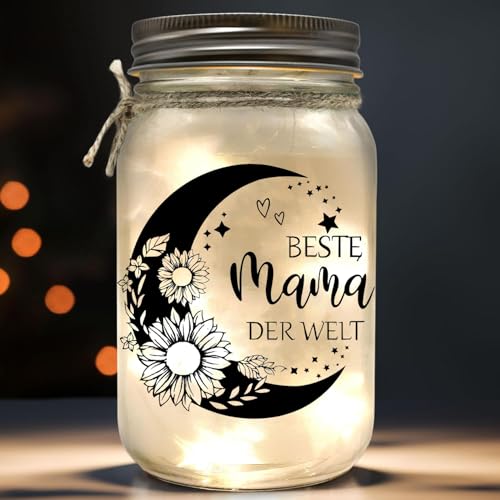 Charfia Geschenke für Mama, Beste Mama Geschenk Geburtstagsgeschenk für Mama, Muttertagsgeschenk Geschenk für Mama, LED Flaschenlicht mit BESTE MAMA DER WELT Mutter Geschenk Weihnachten von Charfia