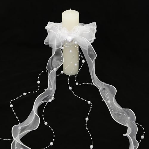Tropfschutz Kommunionkerze, Kommunionkerze Tropfschutz Weiß Tropfenfänger Kommunionkerze mit Schleife Organza Lockenbänder, Kerzen Tropfschutz Kommunion Tropfschutz für Taufkerze Kerzenrock Kerzentuch Tropfschutz Kommunionkerze, Kommunionkerze Tropfschutz Weiß Tropfenfänger Kommunionkerze mit Schleife Organza Lockenbänder, Kerzen Tropfschutz Kommunion Tropfschutz für Taufkerze Kerzenrock Kerzentuch von Charfia