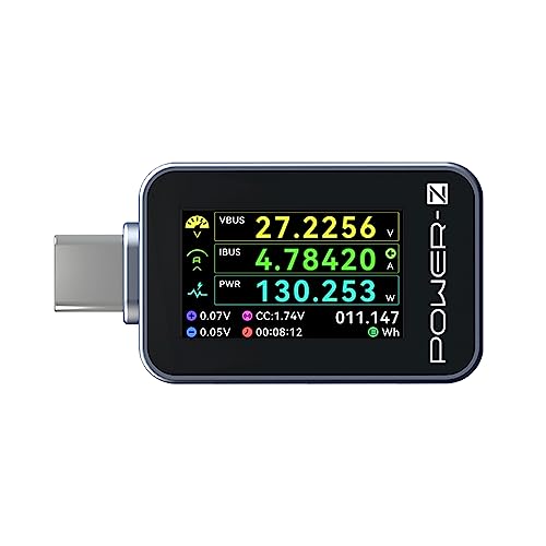 ChargerLAB POWER-Z C240 Tragbarer USB-C Stromprüfer, digitaler Leistungsmesser, unterstützt bis zu 240 W und PD3.1 QC5.0, für USB-C-Telefone, Laptops, Ladegeräte und mehr von ChargerLAB