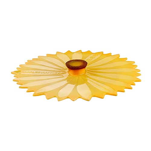 Charles Viancin - Sunflower Silikon-Deckel für die Aufbewahrung von Lebensmitteln - 23cm - BPA-frei - Backofen, Mikrowelle, Gefrierschrank, Herd und Geschirrspüler sicher von Charles Viancin