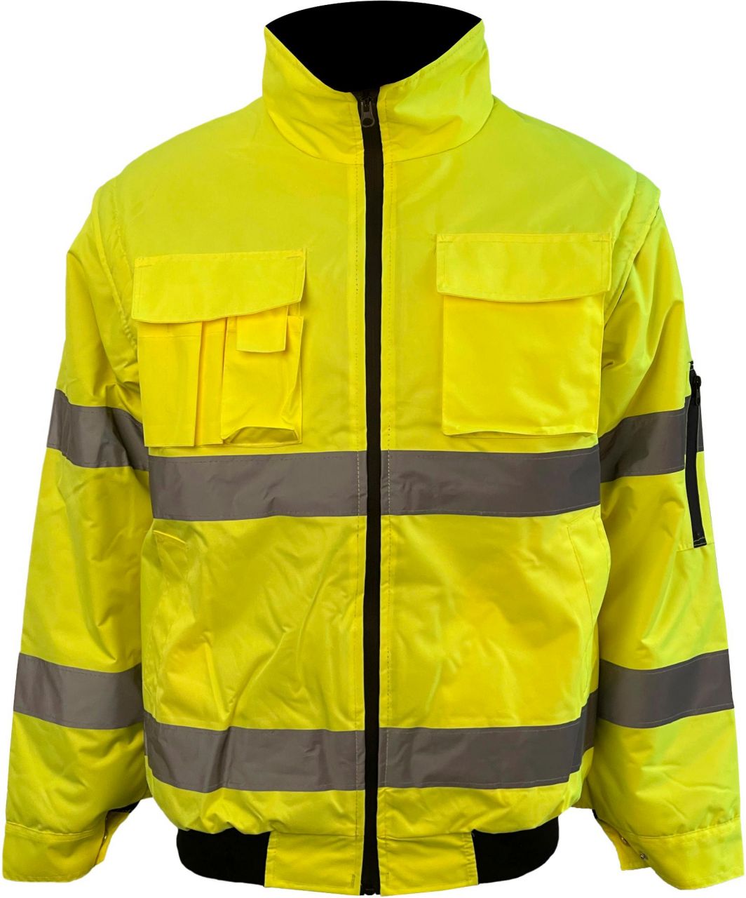 Charlie Barato Warnschutz-Pilotenjacke gelb von Charlie Barato