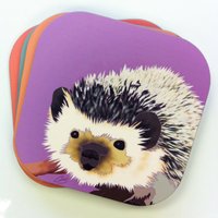 Wald Kreaturen - Herr Igel Untersetzer von CharlieBuckleyDesign