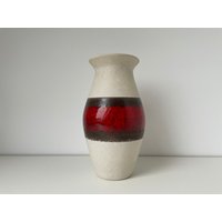 Vintage Blumenvase Jasba Fat Lava West German Pottery Keramik von Charlinsky