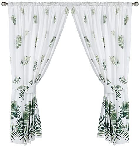 Charlotte Thomas Fern Printed Polycotton Pencil Pleat Lined Curtains, Green, 66 x 72 Inch von Charlotte Thomas