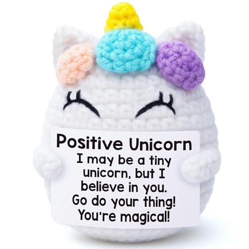 CharmBurst Handgemachte Positive Häkelpuppe Einhorn, Inspirierende Unterstützung Geschenk Mädchen, Abschied Lehrer Deko, Emotionale Geburtstagsgeschenke Frauen Büro CharmBurst Handgemachte Positive Häkelpuppe Einhorn, Inspirierende Unterstützung Geschenk Mädchen, Abschied Lehrer Deko, Emotionale Geburtstagsgeschenke Frauen Büro von CharmBurst