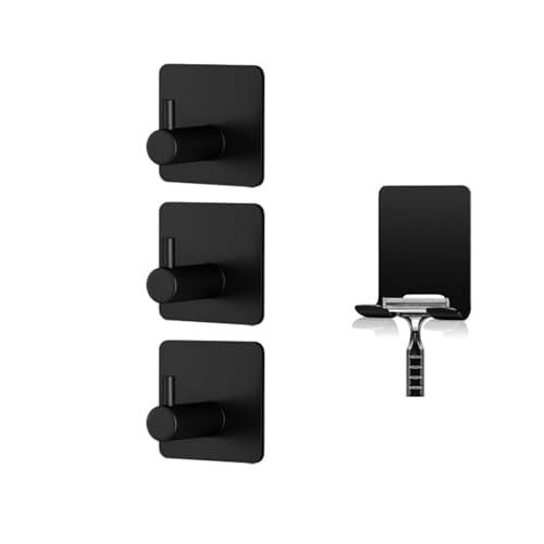 CharmChic Matt-schwarze Wandhaken, selbstklebend und flexibel, leise, vielseitige Handtuchhaken. CharmChic Matt-schwarze Wandhaken, selbstklebend und flexibel, leise, vielseitige Handtuchhaken. von CharmChic