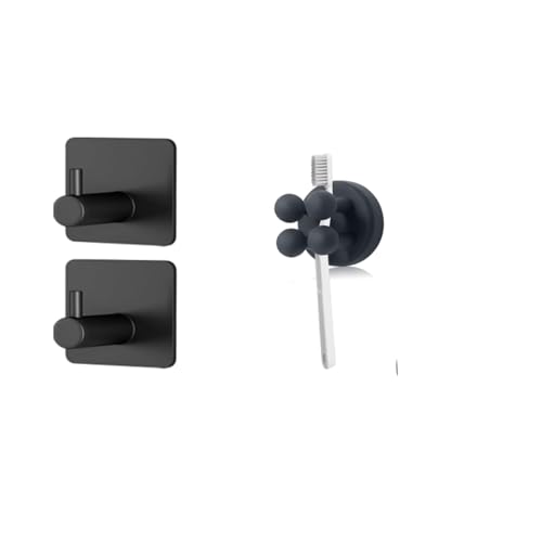 CharmChic Selbstklebende Handtuchhaken, matt-schwarze Farbe, kompakte Bauweise, schnell trocknend, dauerhafte Wandhaken. CharmChic Selbstklebende Handtuchhaken, matt-schwarze Farbe, kompakte Bauweise, schnell trocknend, dauerhafte Wandhaken. von CharmChic