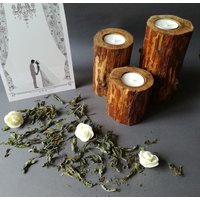 Rustikale Kerzenhalter. Kerzenständer Aus Holz. Holz Kerzenhalter.holz Teelichthalter.holz Teelichthalter von CharmWoodShop