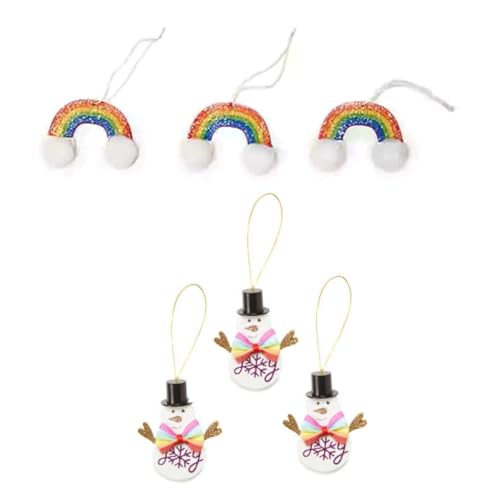 Mini-Regenbogen-Ornamente für Baum, Weihnachten, Urlaub, Dekoration, Geschenk-Set (6 Mini-Ornament-Set) von Charmed By Dragons