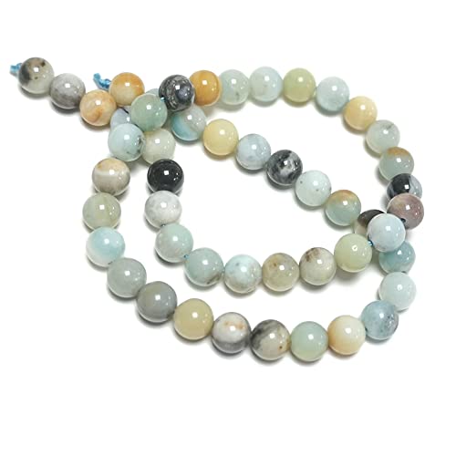 Charming Beads Amazonit Perlen Vielfarbig Rund 8mm Strang Von 45+ von Charming Beads