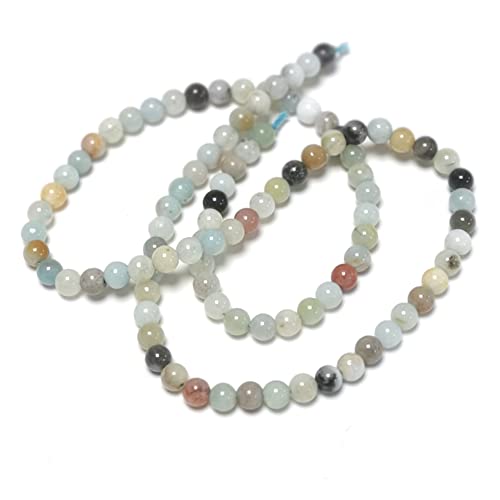 Charming Beads Amazonit Perlen Vielfarbig Rund 4mm Strang Von 97+ von Charming Beads