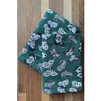 Bio. 2Er Set. Kleine Lunchbox Stoffservietten. Bio Stoff. Schmetterlinge von CharmingHabitat