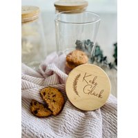 Vorratsglas Mit Holzdeckel | Ideal Zur Keks Aufbewahrung Keksdose Gastgeschenk Geschenkglas Küchendekoration von CharmingStylesDE