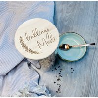 Vorratsglas Mit Holzdeckel | Ideal Zur Müsli Aufbewahrung Müsliglas Küchen Zubehör Geschenkglas Dekoration von CharmingStylesDE