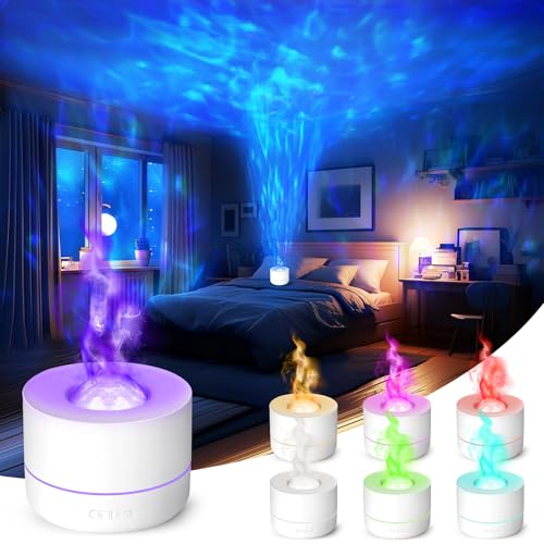 Charmofun Projektor Aroma Diffuser, Diffuser Ätherische Öle mit 7 Farben LED Licht Elektrisch, Raumduft Diffuser für Schlafzimmer Wohnzimmer Büro von Charmofun