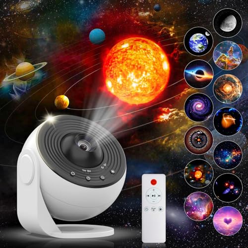 Charmofun Sternenhimmel Projektor, 13 in 1 Planetarium Projektor mit 15 Songs, Galaxy Projektor für Schlafzimmer 360° rotierenden, RojektorLampe Sternenhimmel für Kinder Erwachsene von Charmofun