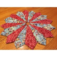 Tannenbaum-Rock, Tischdeko, Mini, Schneemann, Schneeflocke, Klein, Glitzernd, Gequiltet, Genäht von CharsStars