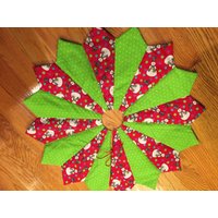 Weihnachtsbaum-Rock, 26 Zoll Durchmesser, Tischplatte, Mini, Schneemann, Klein, Juvenile Druck, Rot, Hellgrün, Grün, Kinder, Gesteppt Weihnachtsbaum-Rock, 26 Zoll Durchmesser, Tischplatte, Mini, Schneemann, Klein, Juvenile Druck, Rot, Hellgrün, Grün, Kinder, Gesteppt von CharsStars