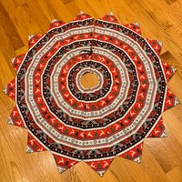 Weihnachtsbaum Rock, Gesteppt, Weihnachtsbäume, Rot, Schwarz, Weiß Streifen, Hirsch, Kariert von CharsStars